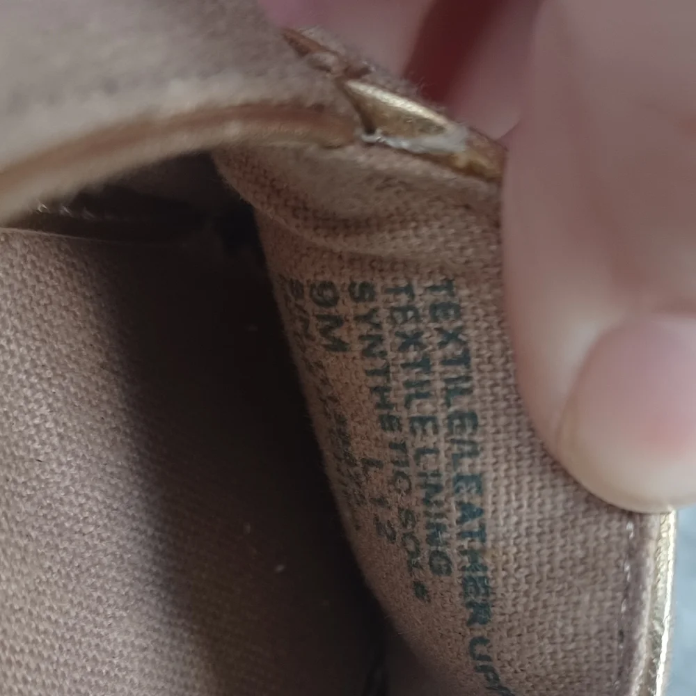 Tory Burch Dakota sneaker-Canvas/Metallic gold tan size 9 - Picture 8 of 10